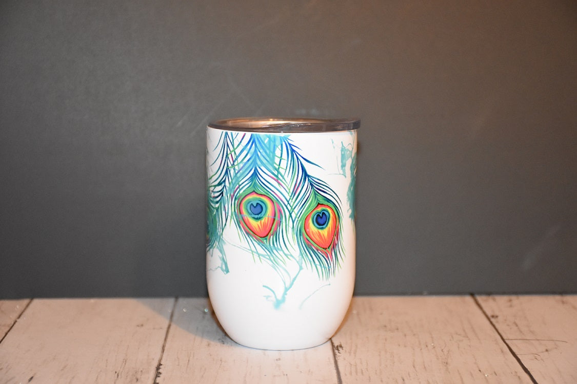 Peacock Wine Tumbler