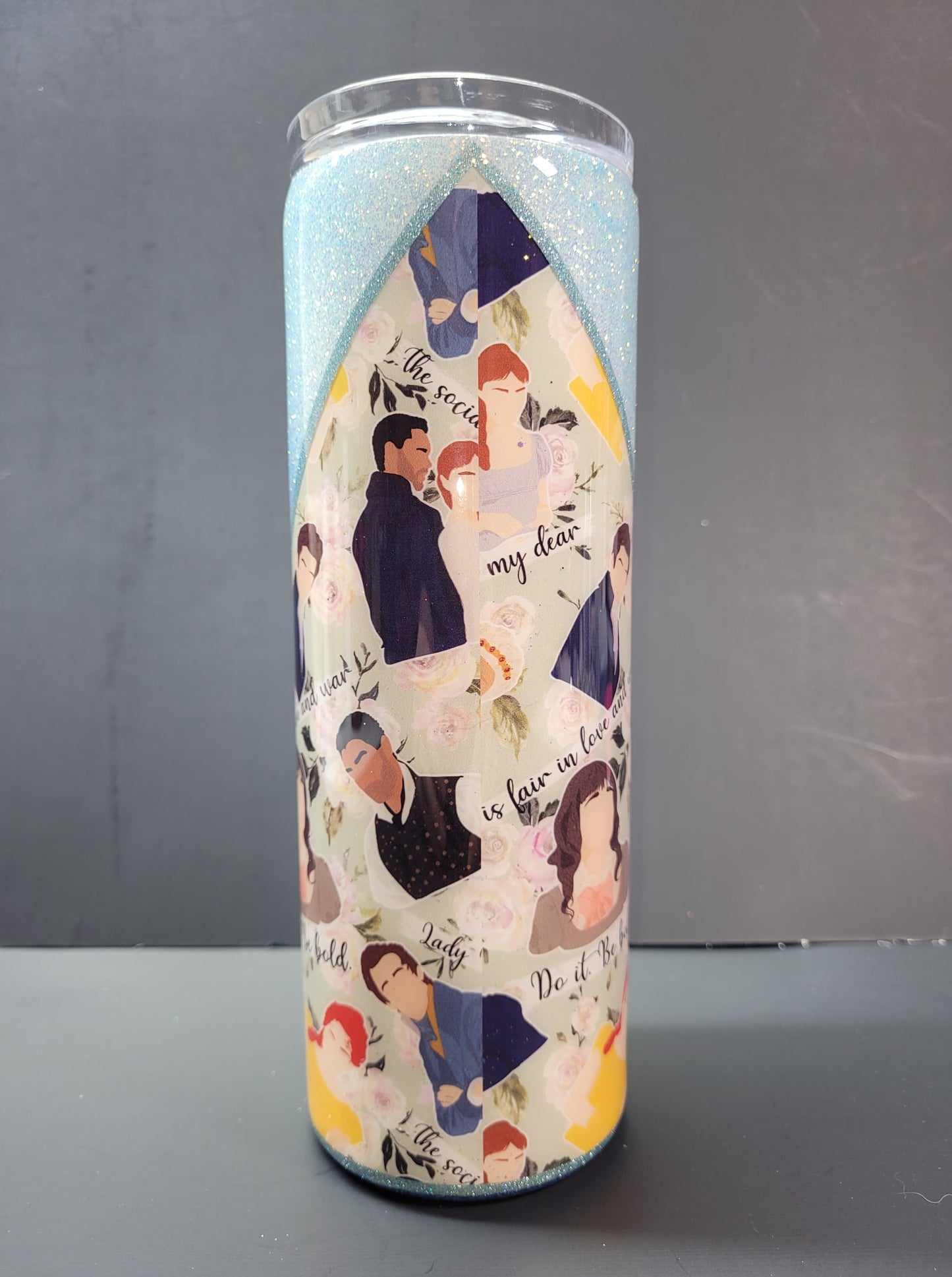 Dearest Reader 20oz glitter tumbler