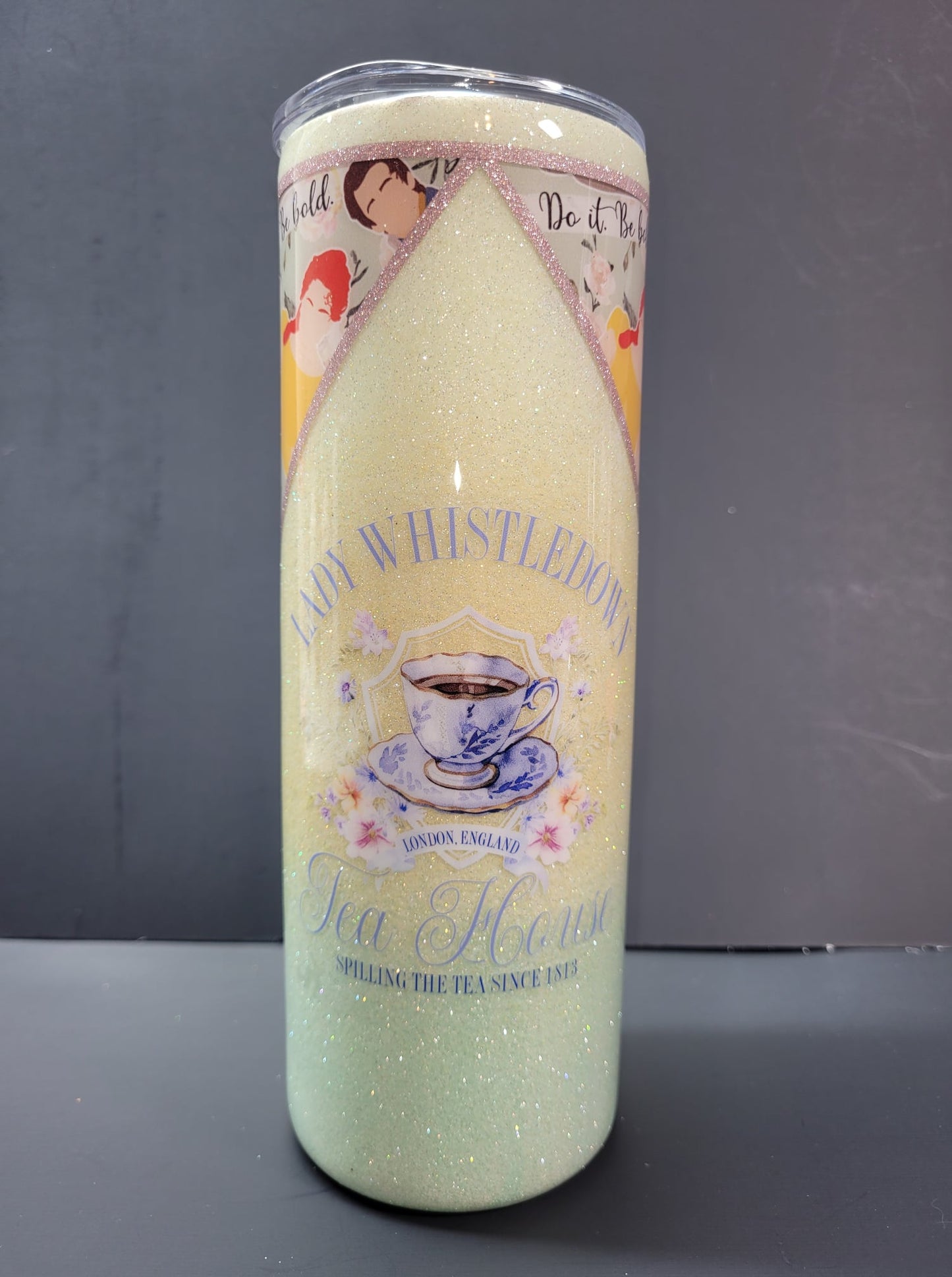 Spilling the Tea 20oz glitter tumbler