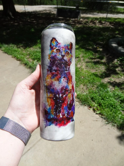 Watercolor Cat 20oz Tumbler